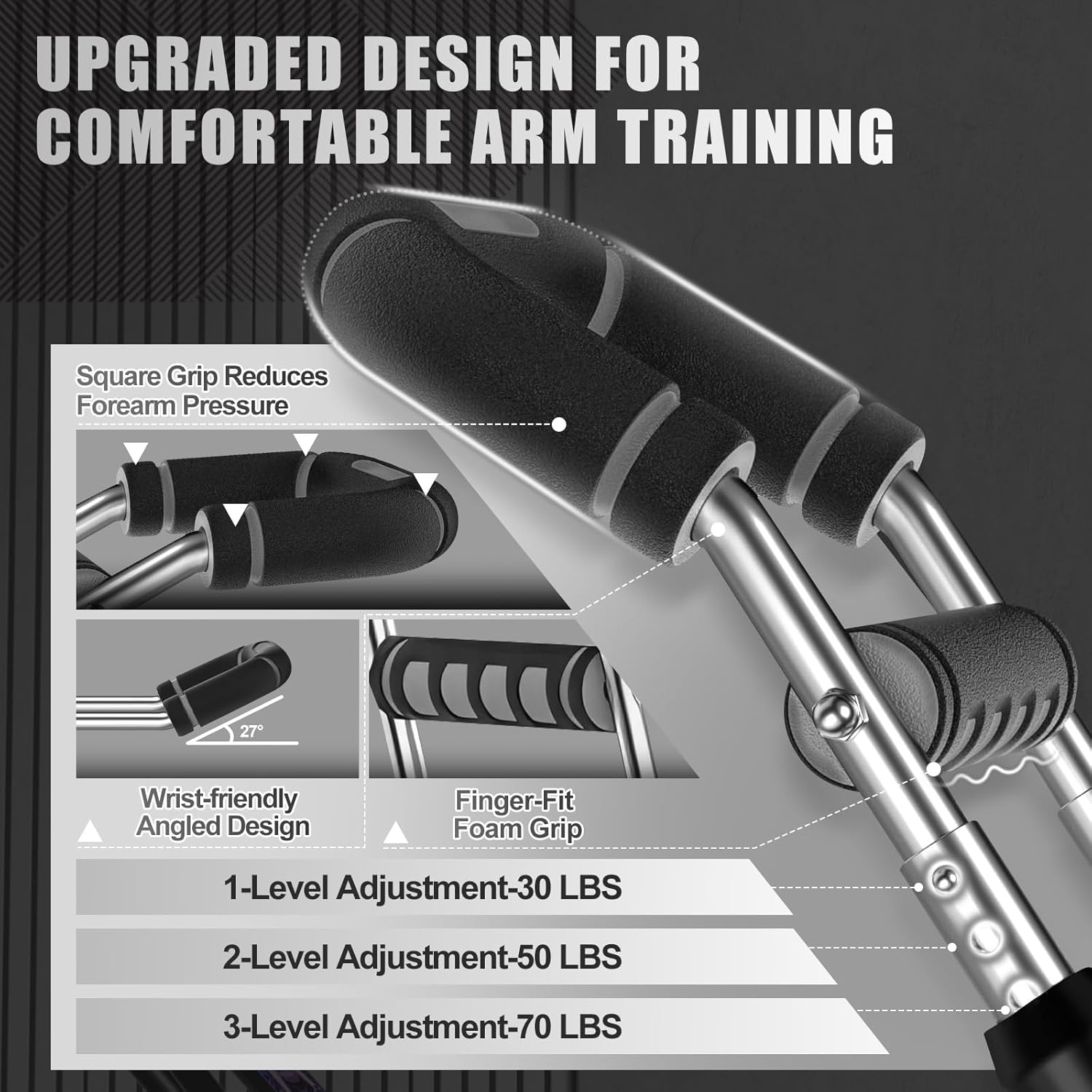 2025 Pro Twister Arm Trainer - Adjustable 40-100Lb Power Twister Bar for Ultimate Chest, Shoulder & Arm Workouts - Portable Upper Body Fitness Machine for Home & Gym