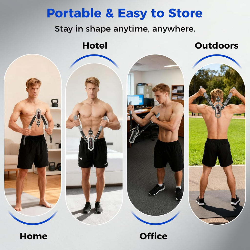 Adjustable Arm Twister – Carbon Steel Chest & Forearm Strength Trainer for Home Gym