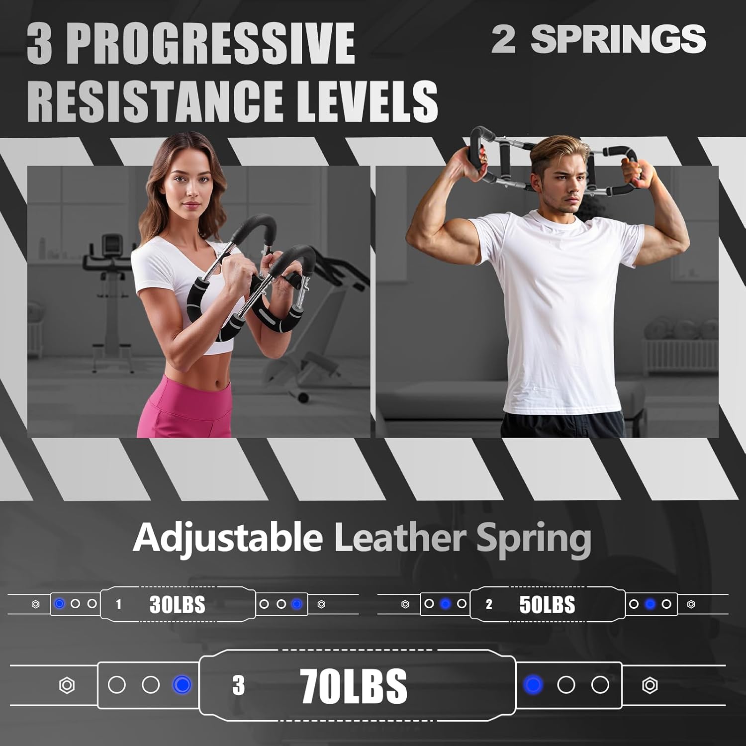 2025 Pro Twister Arm Trainer - Adjustable 40-100Lb Power Twister Bar for Ultimate Chest, Shoulder & Arm Workouts - Portable Upper Body Fitness Machine for Home & Gym