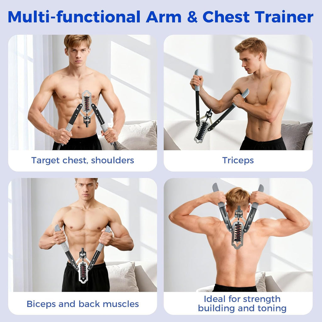 Adjustable Arm Twister – Carbon Steel Chest & Forearm Strength Trainer for Home Gym