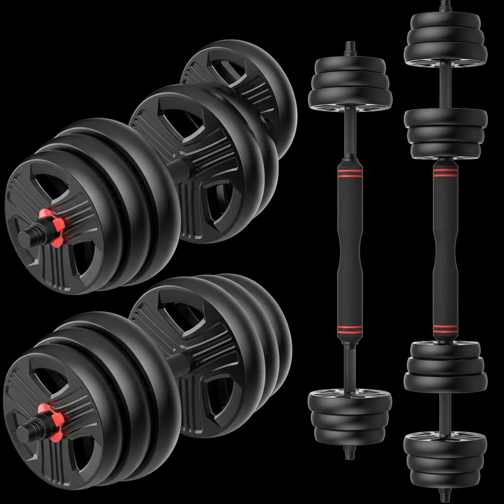 Vistara 3-in-1 Adjustable Dumbbell Set – Complete Home Gym Weights
